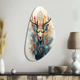 Deer Abstracted Antlers - Asymmetric Metal Wall Art