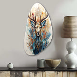 Deer Abstracted Antlers - Asymmetric Metal Wall Art