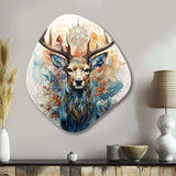 Deer Abstracted Antlers - Asymmetric Metal Wall Art