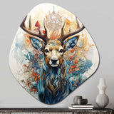 Deer Abstracted Antlers - Asymmetric Metal Wall Art