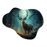 Deer Enchanted Forest II - Asymmetric Metal Wall Art