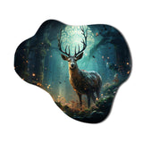 Deer Enchanted Forest II - Asymmetric Metal Wall Art