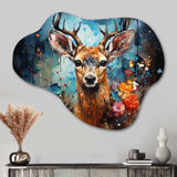 Deer Graceful Fawn Collage II - Asymmetric Metal Wall Art