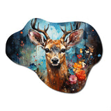 Deer Graceful Fawn Collage II - Asymmetric Metal Wall Art