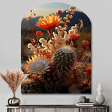 Desert Euphoria Cactus II - Asymmetric Metal Wall Art