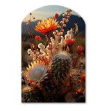 Desert Euphoria Cactus II - Asymmetric Metal Wall Art