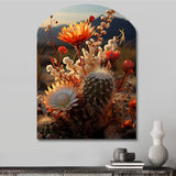 Desert Euphoria Cactus II - Asymmetric Metal Wall Art