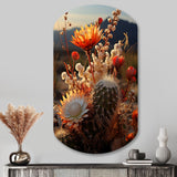 Desert Euphoria Cactus II - Asymmetric Metal Wall Art