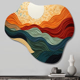 Desert Sands Abstract - Asymmetric Metal Wall Art