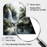 Dominican Whispering Waterfalls II - Asymmetric Metal Wall Art