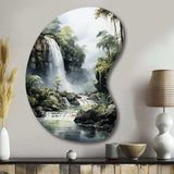 Dominican Whispering Waterfalls II - Asymmetric Metal Wall Art