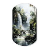 Dominican Whispering Waterfalls II - Asymmetric Metal Wall Art