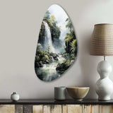 Dominican Whispering Waterfalls II - Asymmetric Metal Wall Art