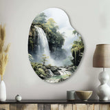 Dominican Whispering Waterfalls II - Asymmetric Metal Wall Art