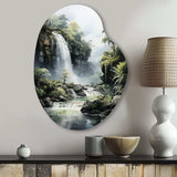 Dominican Whispering Waterfalls II - Asymmetric Metal Wall Art