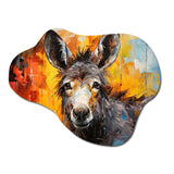 Grey Donkey Gentle Companion Collage - Asymmetric Metal Wall Art