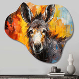 Grey Donkey Gentle Companion Collage - Asymmetric Metal Wall Art