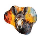 Grey Donkey Gentle Companion Collage - Asymmetric Metal Wall Art