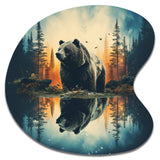 Double Exposure Bear Lensflare I - Asymmetric Metal Wall Art