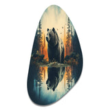 Double Exposure Bear Lensflare I - Asymmetric Metal Wall Art