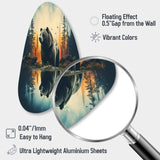 Double Exposure Bear Lensflare I - Asymmetric Metal Wall Art