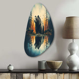 Double Exposure Bear Lensflare I - Asymmetric Metal Wall Art