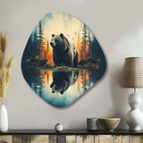 Double Exposure Bear Lensflare I - Asymmetric Metal Wall Art