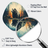 Double Exposure Bear Lensflare I - Asymmetric Metal Wall Art