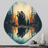 Double Exposure Bear Lensflare I - Asymmetric Metal Wall Art