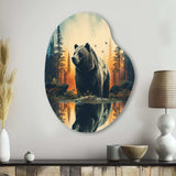 Double Exposure Bear Lensflare I - Asymmetric Metal Wall Art