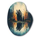 Double Exposure Bear Lensflare I - Asymmetric Metal Wall Art