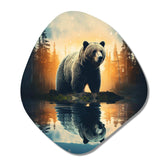 Double Exposure Bear Lensflare III - Asymmetric Metal Wall Art