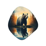 Double Exposure Bear Lensflare III - Asymmetric Metal Wall Art