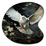 White Dove Messenger Of Peace - Asymmetric Metal Wall Art