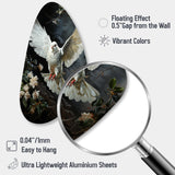 White Dove Messenger Of Peace - Asymmetric Metal Wall Art