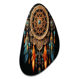 Gold Dream Catcher Intricate Visions - Asymmetric Metal Wall Art