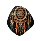 Gold Dream Catcher Intricate Visions - Asymmetric Metal Wall Art