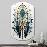 Blue Dream Catcher Minimalist Serenity I - Asymmetric Metal Wall Art