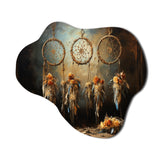 Beige Dream Catcher Rustic Charm I - Asymmetric Metal Wall Art