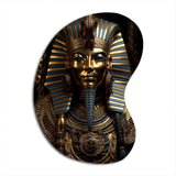 Egypt Golden Pharaoh - Asymmetric Metal Wall Art