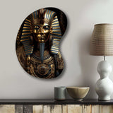 Egypt Golden Pharaoh - Asymmetric Metal Wall Art