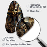 Egypt Golden Pharaoh - Asymmetric Metal Wall Art