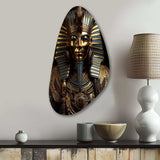 Egypt Golden Pharaoh - Asymmetric Metal Wall Art