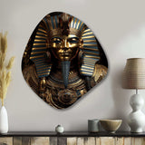 Egypt Golden Pharaoh - Asymmetric Metal Wall Art