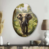 Elephant Jungle Sanctuary IV - Asymmetric Metal Wall Art