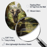 Elephant Jungle Sanctuary IV - Asymmetric Metal Wall Art