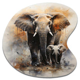 Elephant Gentle Giants Elephants II - Asymmetric Metal Wall Art