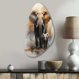 Elephant Gentle Giants Elephants II - Asymmetric Metal Wall Art