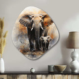 Elephant Gentle Giants Elephants II - Asymmetric Metal Wall Art