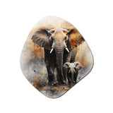 Elephant Gentle Giants Elephants II - Asymmetric Metal Wall Art